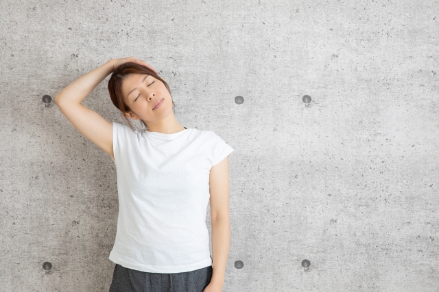 首のストレッチ・米子市皆生のこだま整体
